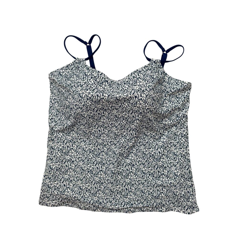 SUNSETS Taylor Underwire Tankini Top in Blue Floral Sz 40E 38F 38G #75EFGH Swim